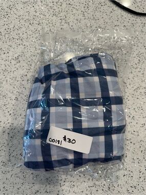 Caden Lane Blue & Navy Plaid Crib Sheet
